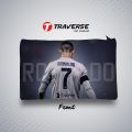 Traverse Ronaldo Pencil Pouch for Boys & Girls. Digitally printed on Fabric with both sides printed. 