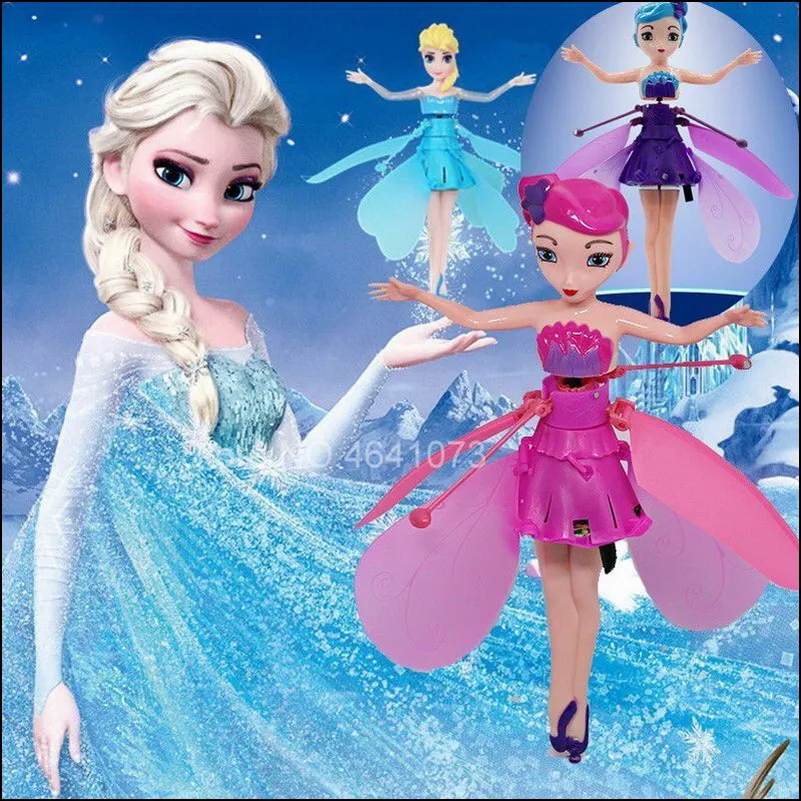 Flying Doll Toy Magic Baby Doll Rechargeable Magic Flying Fairy Princess Frozen Barbie Doll With