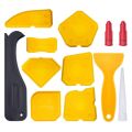 12 Pieces Caulking Tool Kit Silicone Sealant Finishing Tool Grout Scraper Caulk Remover And Caulk Nozzle And Caulk Caps. 