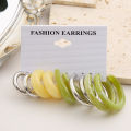17MILE Fashion Resin Butterfly Pearl Heart Drop Earrings Set For Women Girls Acrylic Dangle Earrings Punk Metal Hoop Earrings Set 2022 Trend Set of Earrings Jewelry. 