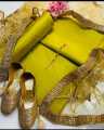 Duppatta Net mirror Work 4 Side gotta Less BorderShirt Kattan Silk Plan Trouser Khatan Silk Plain with Neckline gift with Khusa gift. 