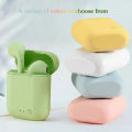 Newmine Wireless Bluetooth Airpods Stereo Earbuds for All Cell Phones Transparent TPU Protective Case. 