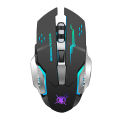 T2 Pro Wireless Rechargeable Gaming Mouse - 6 Buttons, Mechanical Design, Portable Mouse for PC & Laptop. 