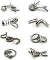 8Pcs/Set Metal Montessori Puzzle Wire IQ Mind Brain Teaser Puzzles Adults Interactive Game Reliever Educational Toys. 
