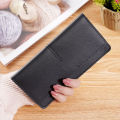 Minimalist Slim Wallet for Women - Compact, 6 Card Slots, Button Closure, PU Leather. 