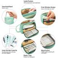 Angoo [Pure] color Pencil Case, Multi Slot Pen Bag, Big Storage Pouch Organizer for Stationery Cosmetic Travel Wallet A6443. 