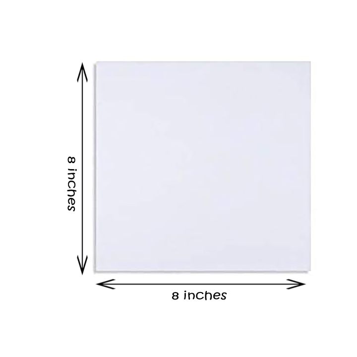 1 Piece Of 8X8 Inches Canvas For Painting - Canvas Board