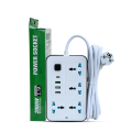 High Quality Power Strip Extension Board 4 Sockets + 3 USB + 1 Type-C Port, 2000W Load capacity , 9.5 Feet Heavy Duty Copper Wire, Wide Space, Strong Grip, On-board Indication Light, Ideal for Home and Office Use. 