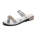 【FOOT SOFA】Women's Ladies Summer Crystal Flat Beach Sandals Roman Shoes Slippers. 