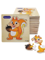 Wooden Jigsaw Puzzle Animal Traffic Car Cognitive Puzzles for Kids Early Learning Educational Toys for Children Montessori Game. 