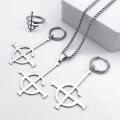 Stainless Steel Jewelry Set Ghost BC Rock Band Pendant Necklace The band Ghost Ghoul Chain Necklaces Fashion Earring Ring collar. 