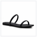 Women Fashion Luxurious 2 Strip Style Flat Slippers, Sandal Perfect for Summer Wear - Comfortable and Stylish for Any Occasion, Available in Black, Beige. 