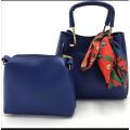 Girls and Ladies Soft Shoulder Handbag with Mini Side Pouch and Long Strap 7 x 7.5 x 3.5 Inch. 
