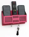 Multi Purpose Wall Mounted Remote Control Stand, Mobile Holder, Key Chain Hanging Stand. 