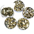 100 Pcs Gold/Silver (20 Pcs Each) Real Kundan Beads DIY Decoration Round Shapes 5mm. 