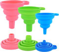 SP Dealz Kitchen Silicone Collapsible Funnel Set of 1,2,5,10 Large,Flexible-Foldable-Cooking-Food-Grade Funnels for Filling Small or Mini Bottles,Perfume,Filling Capsules,Fry Oil Filter,Essential Oil,Spice. 