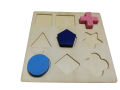 Wooden Geometric Shapes Puzzle Level 1. 