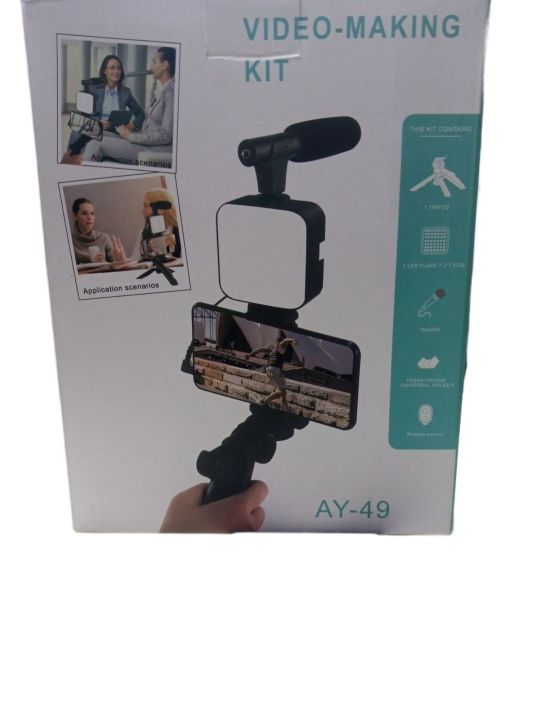 ay-49%20vlogging%20kit%20%7C%20video%20making%20kit%20for%20YouTubers%7C%20tripod%20stand,light,shotgun%20mic,shutter%20remote,%20mobile%20holder.%20-%20Image%205