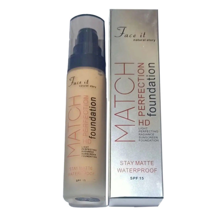 Face it HD Match Perfection Stay Matte Waterproof Foundation SPF 15 Best Quality