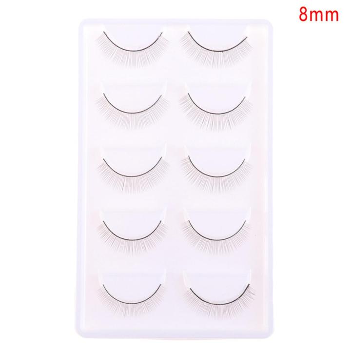 5 Pairs Practice Lashes Eyelash Extensions Supplies Training False Eyelash Strip Yao Store