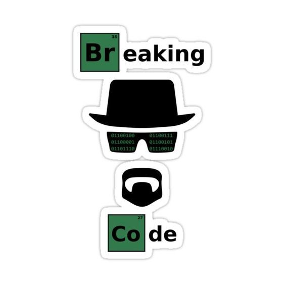 Breaking Code Sticker - 3 inch x 2 inch - Sticker for Laptop - Sticker ...