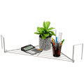 Migeet Cubicle Corner Shelf Space-Saving Office Sundries Storage Rack Floating Organizer Flower Pots Caddy Triangle Steel Wire Grid Rack. 