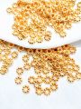 150 / 300 Pcs Gold Plastic Spacer Beads 6mm | Round Flower Shape Spacers for Jewelry Making | DIY Craft Necklace, Bracelet, Earrings, Beading Supplies. 