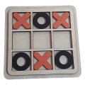 Wooden Tic Tac Toe Game for Kids | Wooden XOXO Family Game | Tic Tac Toe Game Zero and Cross Kids Activity (Multicolor, Pack of 1). 