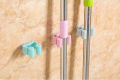 Wall Mounted Mop Organizer Stick Holder - Brush Broom Hanger - Storage Rack Kitchen Clip. 