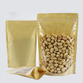 50pcs High Clear Front Kraft Paper Zip Lock Storage Bag 14x20 cm Snack Nuts Powder Coffee Beans Spice Gift Resealable Packaging Pouches. 