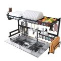 Over The Sink Dish Drying Rack - Adjustable Dish Drainer Shelf - Countertop Space Saver Display Stand Tableware Drainer. 