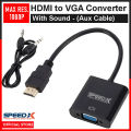 Speed X HDMI to VGA Converter (HDMI to VGA Converter with Sound). 