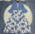 Dealistan Eid Collection Digital Printed Maxi Dress With Coat For Girls & Women | Designer 2Pc Maxi Coat Set | Latest Trendy Eid Party Wear | Beautiful Multicolour | Premium Quality | All Sizes Available | New Arrival Pakistan. 