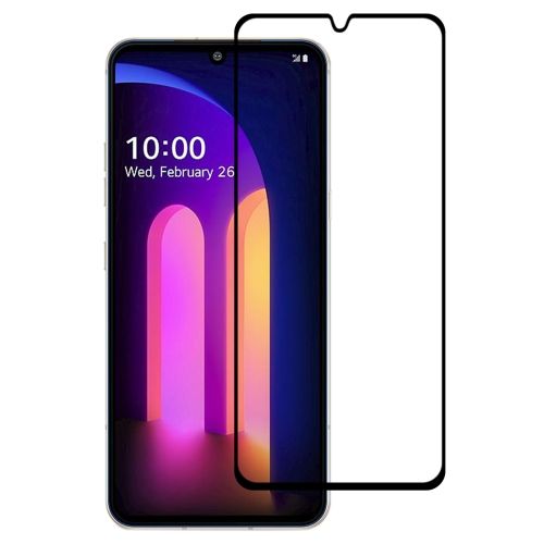 LG V60 / V60 5G Screen Glass Protector 3D Curved Glass Full Coverage Tempered Glass - Black