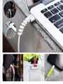 Silicon USB Cable Protector Charger Wire Saver 1 Pieces Covering Set Earphones Winder with Spiral Shape Clip for Android/Laptop/Charging Cords. 
