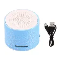 Mini Portable Speaker Music Box Mp3 Player LED Wireless Hands Free Speaker with TF Port,Blue. 