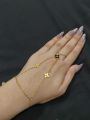Trending Stainless steel  | Premium  ANJA | Anti - tarnish | waterproof | clover design | Girls jewellery | Elegent. 