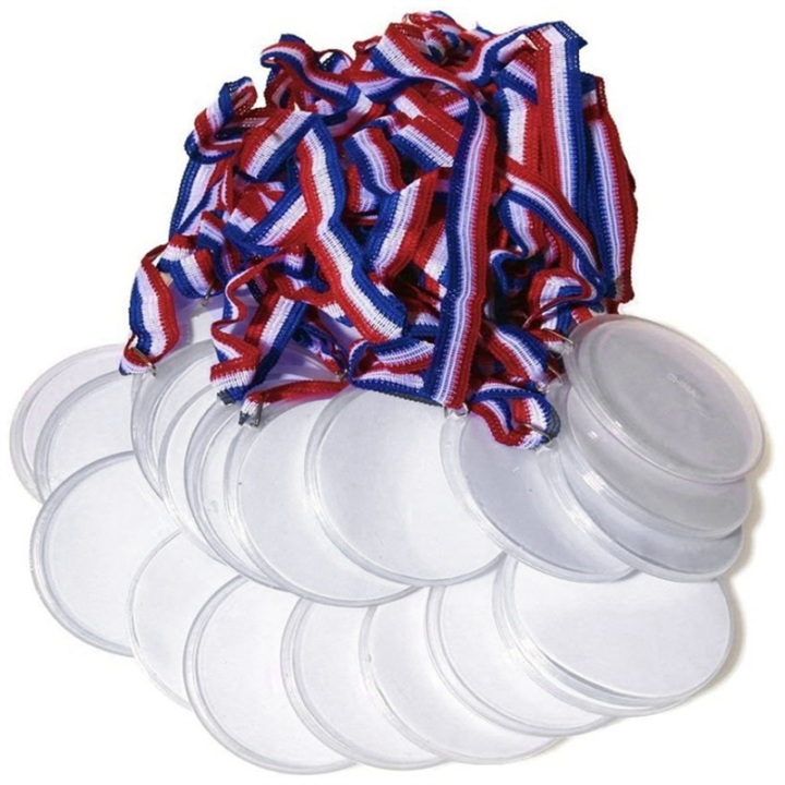 24Pcs Colorful DIY Medal Lanyard Medal Design Your Own Award Medals,DIY Medal for Children, Corporate, Sports, Festivals
