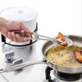 2 in 1 Cooking Frying Tong Strainer Stainless Steel Utensils Strainer Serving Food Clip. 