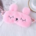 【Happier】 Cute Cartoon Rabbit Plush Sleeping Eye Mask Comfortable Sleep Mask Sleep Aid Traveing Home Shading Light Eye Cover Eyeshade. 