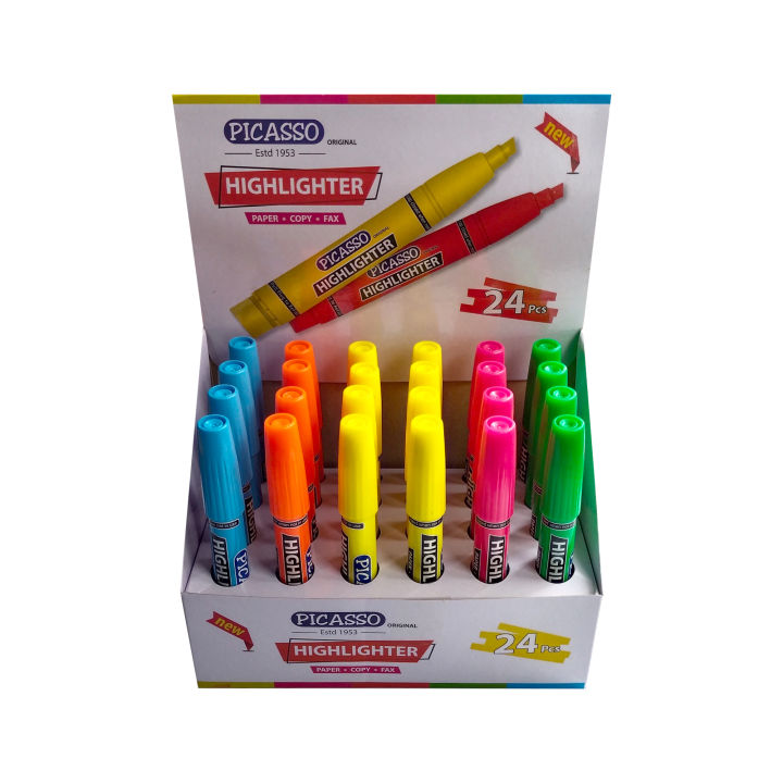 Picasso%20Multi%20Colour%20Highlighter%20Display%2024pcs%20-%20(Pack%20of%201%20Display)%20-%20Image%203