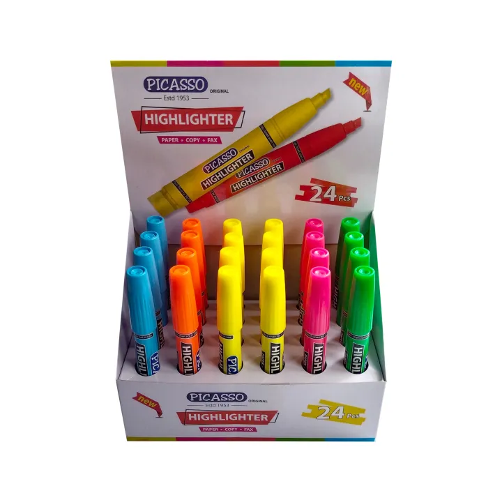 Picasso%20Multi%20Colour%20Highlighter%20Display%2024pcs%20-%20(Pack%20of%201%20Display)%20-%20Image%203