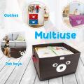 Panda Design Folding Storage Bins Quilt Basket Kid Toys Organizer Storage Boxes Cabinet Wardrobe Storage Bags 1 Piece. 