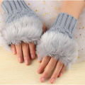 Wool Gloves Fancy Winter Women Grils wool glovs Gloves Knitting Woo wool glovs Keep Warm Short Mitten Fingerless Lady Girl Half Finger Gloves Rabbit Lady hand Gloves Random Colour. 