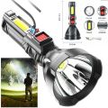 【ETOP】Mini LED flashlight rechargeable torch light powerful japan emergency light torchlight powerful flashlight 1000000 lumens torch light super bright touch light 4 Lighting Modes light work light camping lamp tactical flashlight. 