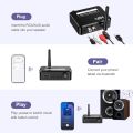Bluetooth 5.1 Music Receiver for HiFi 3-in-1 Bluetooth Aux Adapter 3.5mm Bluetooth Audio Receiver Optical/RCA/AUX Connection Volume Control, for TV Stereo System. 