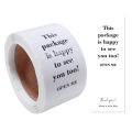 100pcs/roll Thank You Stickers Rectangle Seal Labels This Package Is Happy To See You Too Sticker Gift Box Packaging Decor Label. 