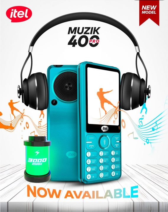 Itel Muzik 400 pro 2.4 inches Display , Removable Li-Ion 3000 mAh Battery Type C , Flashlight , Auto Call Recording