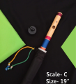 Ermish 19 C scale Natural Medium Side Blown Bamboo Bansuri/ Flute Recommended for Beginners. 