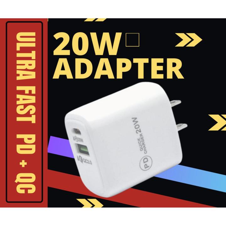 20W DUal port Charger with Inteligent Fast Charging